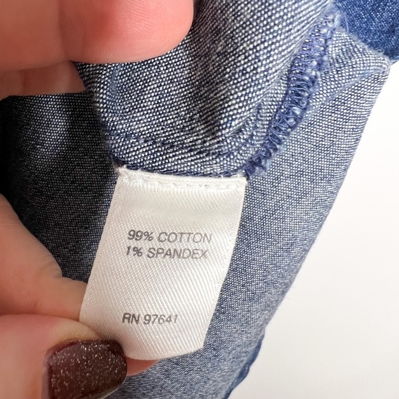 J.Jill Dress Denim Shift Dress 3/4 Sleeve - Picture 3 of 4